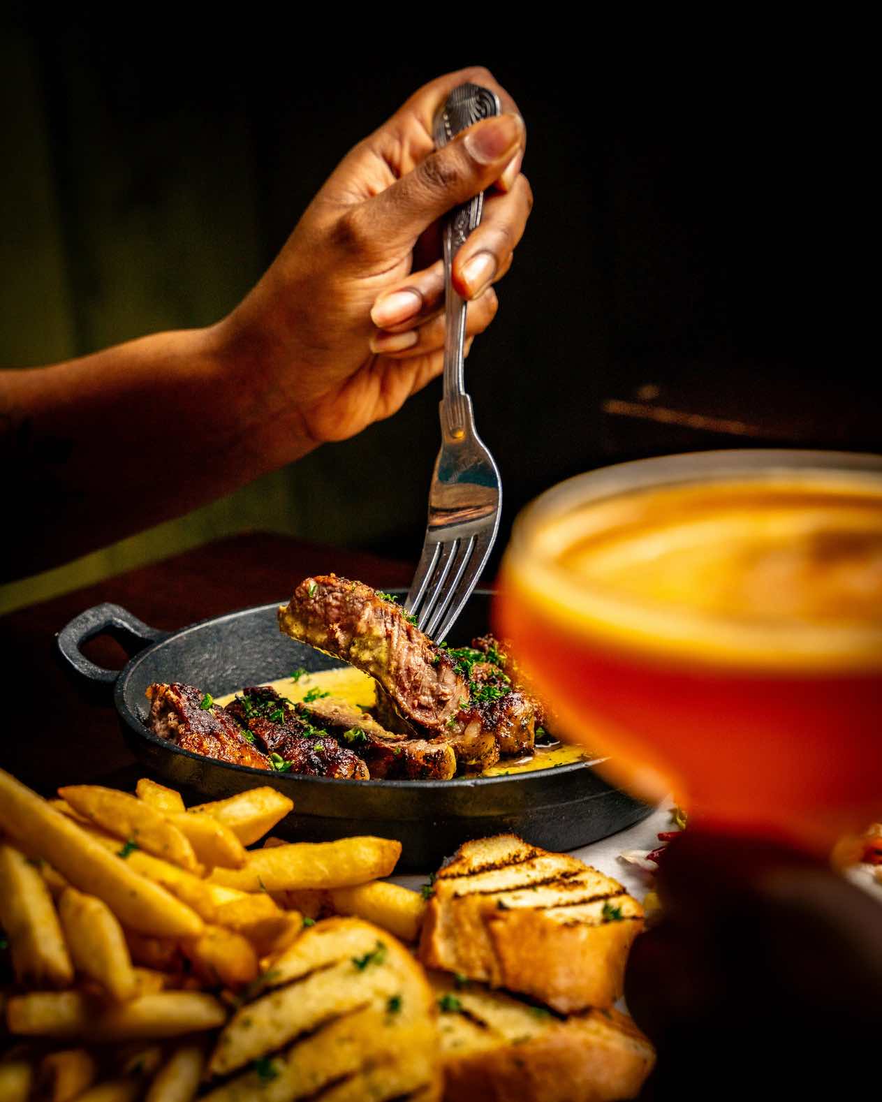 Waffles and cocktail