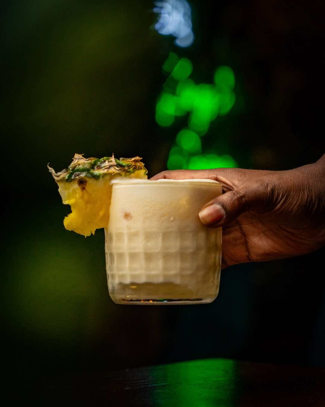 Couple enjoying drinks