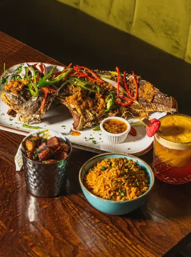 Seafood dining at ESQ Resto Lounge on Old Kent Road